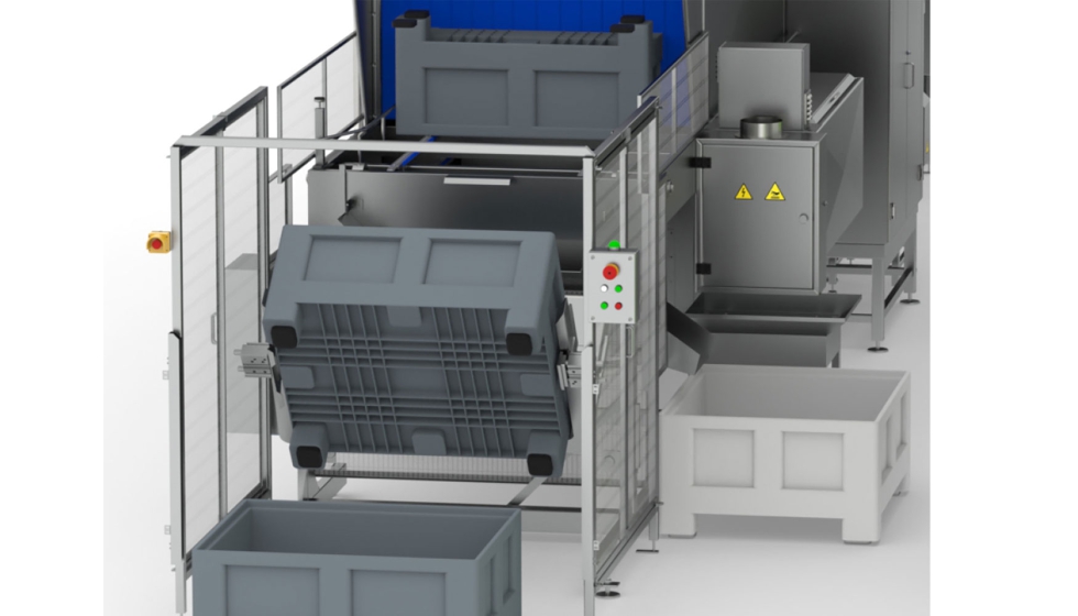 Sistema de lavado autom�tico de cajas de Dinox, dise�ado para su uso con un �nico operador y adaptado a producciones peque�as y medianas...