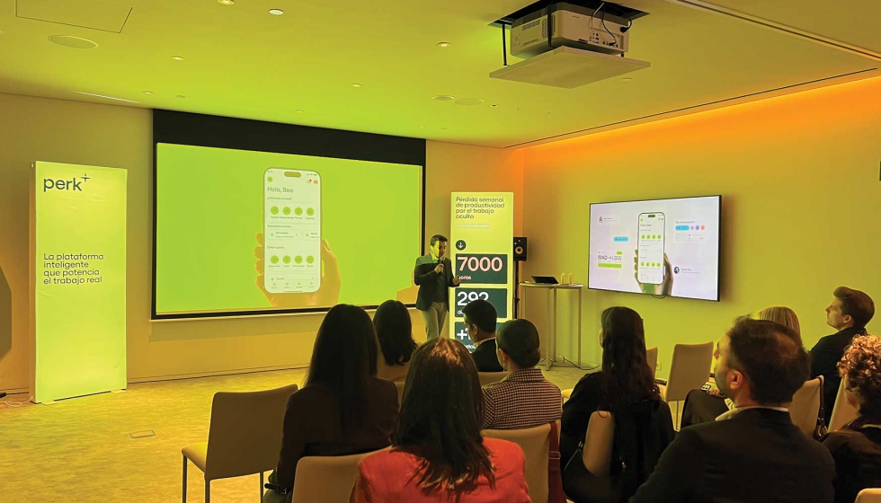 Momento de la presentaci�n de Adri� Izard, GTM Head of Sales Spain & Portugal en Perk