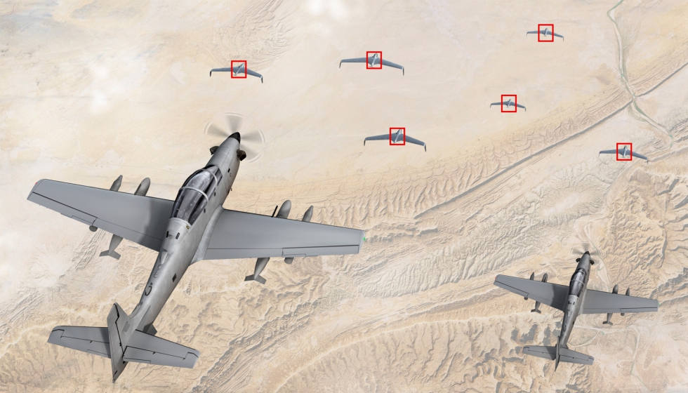 Un A-29 Super Tucano en operaci�n...