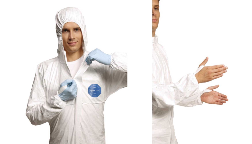 Entre las caracter�sticas del nuevo mono Tyvek APX 400 se encuentran las presillas para pulgar integradas en Tyvek...