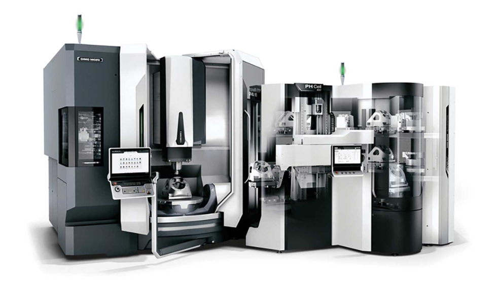 Las soluciones de automatizaci�n como la PH Cell 800, que se muestra aqu� en una DMU 85 monoBLOCK...