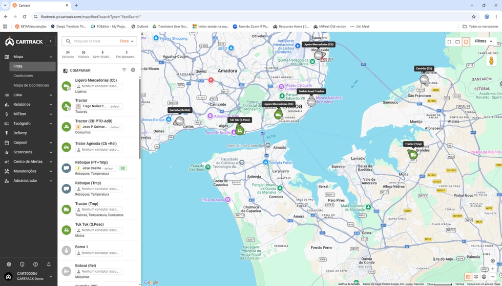 Plataforma digital de gest�o de frotas permite monitorizar em tempo real a localiza��o, rotas e condi��es de transporte...