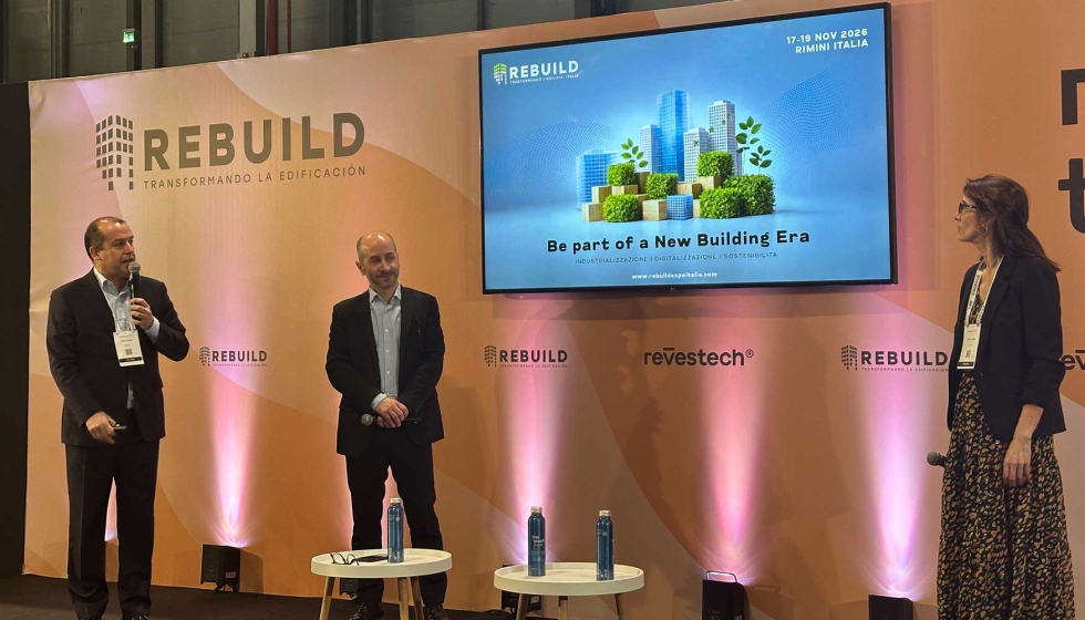 Albert Planas, director de Nebext; y Gemma Traveria, directora de Rebuild, durante la presentaci�n de Rebuild Italia