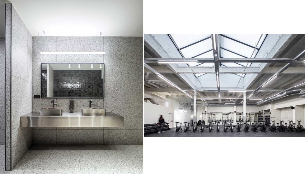 La combinaci�n de materiales genera una atm�sfera 'raw-tech', elegante y contempor�nea...