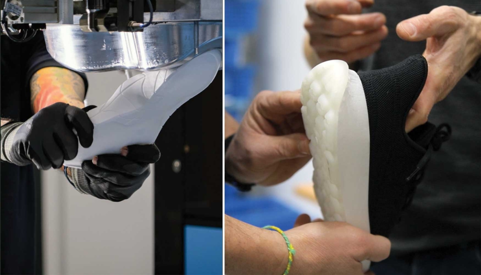 Despu�s de formadas, las �supercritical foams� se trabajan para adaptarse a la forma de la zapatilla
