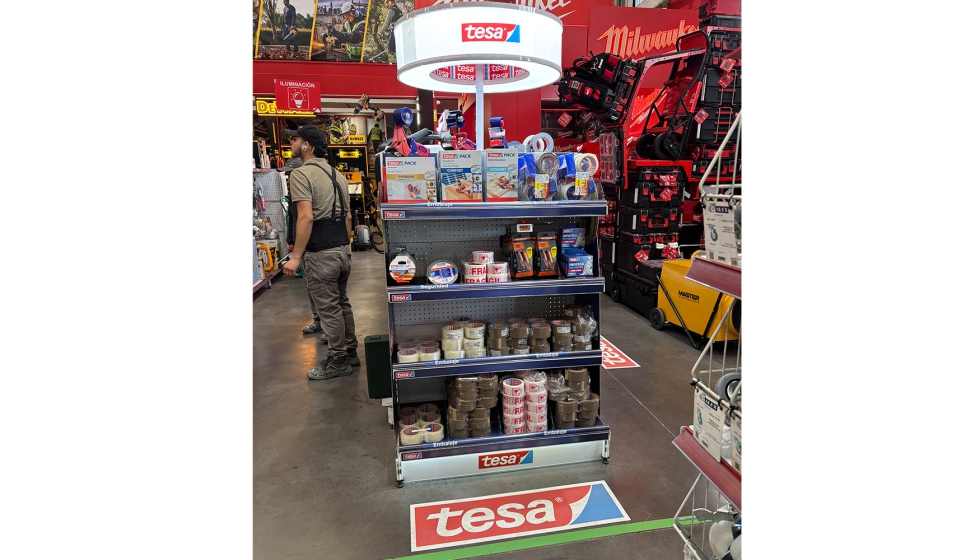 Detalle de la segmentaci�n por categor�as en el sistema de exposici�n desarrollado por tesa tape en Lafermu