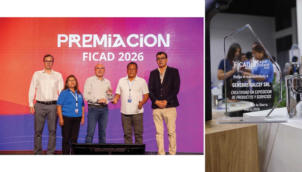 La compa��a y el equipo de Salcef reciberon el Premio a la Mejor Creatividad en Exposici�n por su stand en la feria