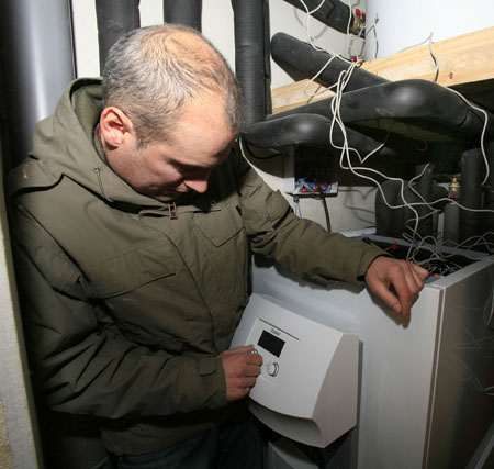 Instalacin de la bomba de calor geoTHERM de Vaillant