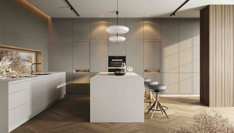 La presencia del hormig�n en el mobiliario y en los revestimientos aporta una identidad arquitect�nica marcada, definida por la sobriedad...