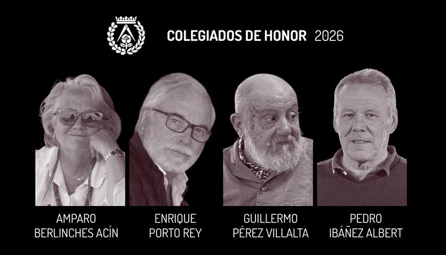 Colegiados de honor a los arquitectos Amparo Berlinches Ac�n y Enrique Porto Rey, al pintor, escultor, grabador y dise�ador Guillermo P�rez Villalta...