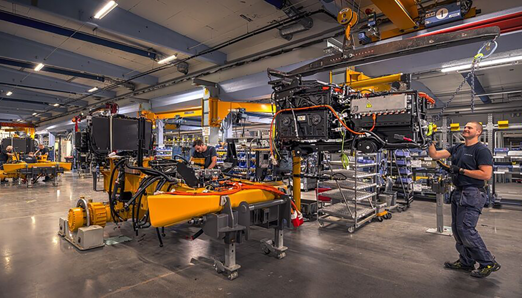 Producci�n de los d�mperes articulados el�ctricos Volvo