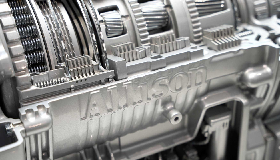 Detalle de la secci�n de una transmisi�n completamente autom�tica Allison 3000 xFE