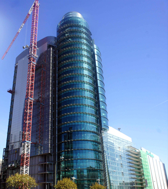 Spanish tower, the new building of offices of El Corte Ingls in Madrid