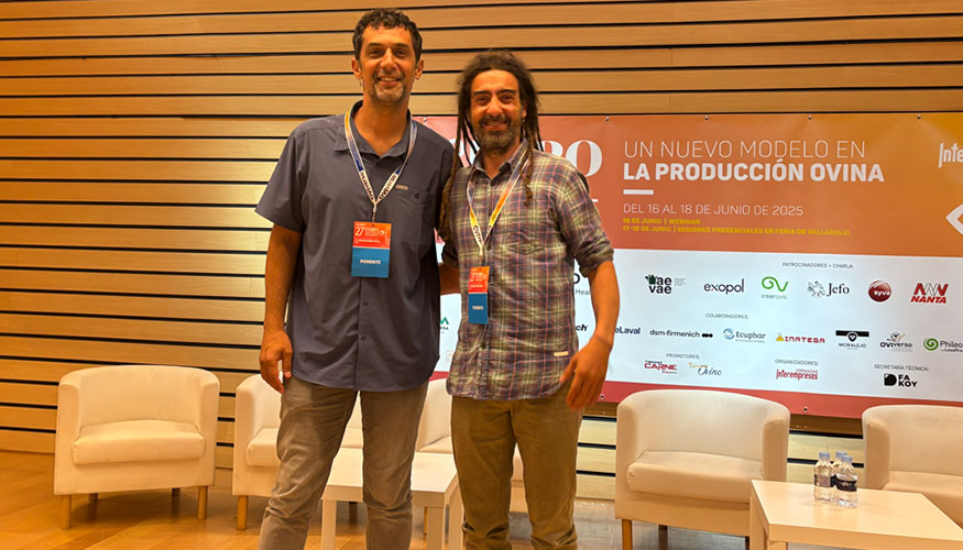 Christian de la Fe y Rams�s Reina, durante el Foro Nacional de Ovino del pasado a�o