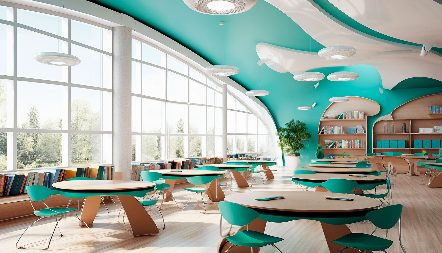 Los espacios abiertos, luminosos y flexibles favorecen la concentraci�n, el bienestar y nuevas din�micas de aprendizaje m�s participativas...