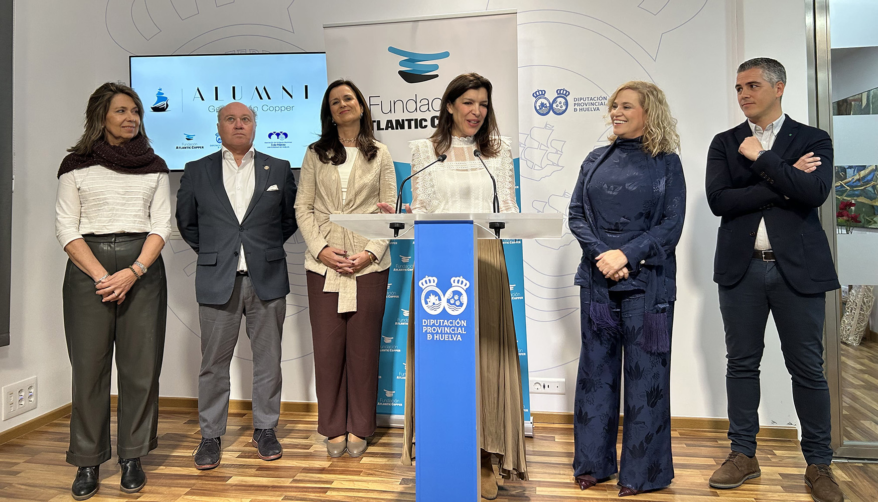 Intervenci�n de �ngeles S�nchez Cueca, directora de la Fundaci�n Atlantic Copper, en el acto de presentaci�n de Alumni Generaci�n Copper...