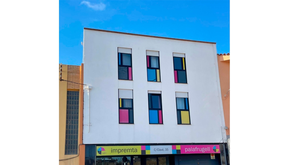 Fachada de las instalaciones de Impremta Palafrugell