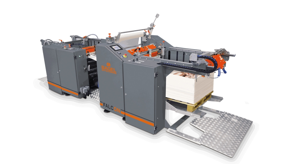 Laminadora industrial autom�tica de una cara Bagel Falcon B1