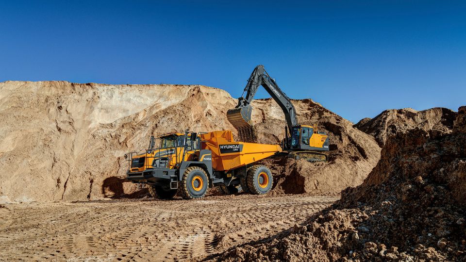 A Hyundai ter� uma exposi��o completa de maquinaria na Samoter 2026