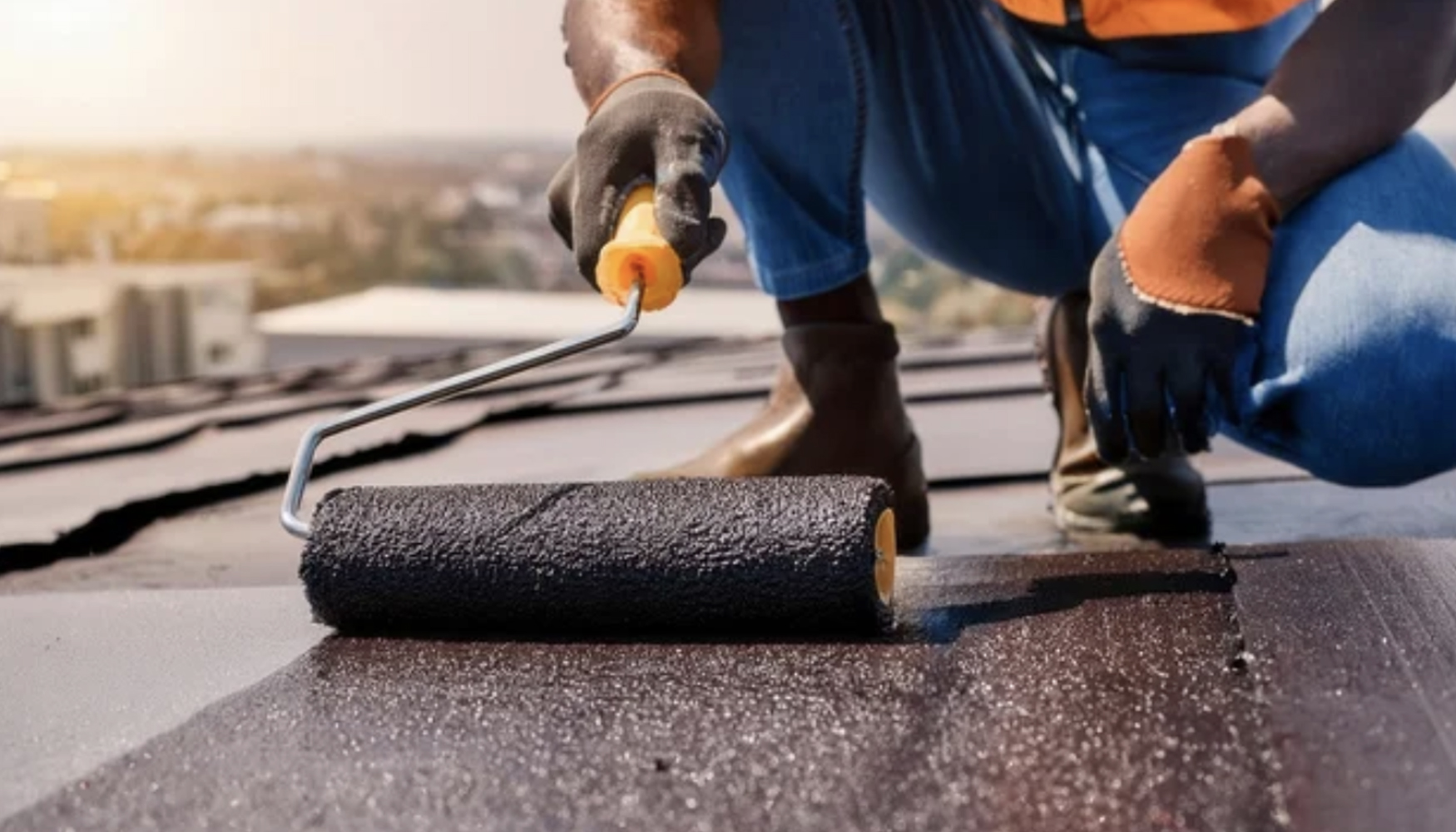 Aplicaci�n de impermeabilizante de cubiertas formulado con LAICRIL P-1225