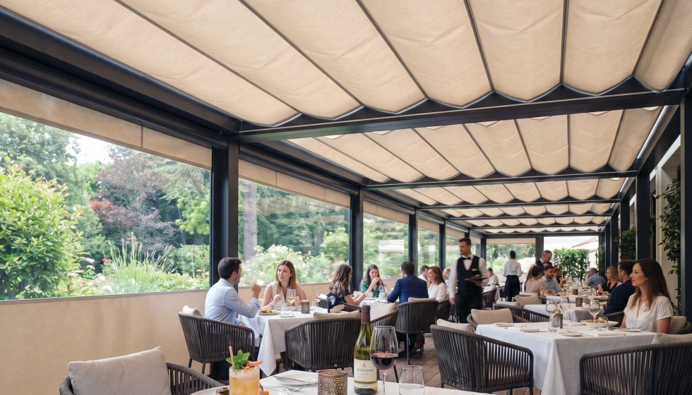 Las p�rgolas elaboradas con Sauleda Masacril y Sauleda Cristal son una soluci�n fiable para el d�a a d�a del canal HORECA...