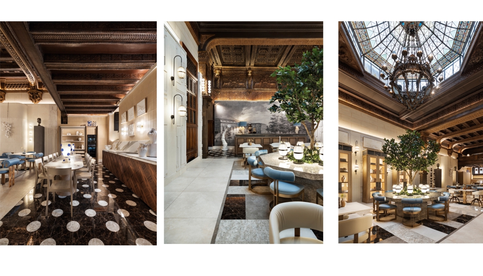 En la propuesta, el pasado y el presente conviven a trav�s de las superficies cer�micas de la firma y articulan una combinaci�n de formas y patrones...