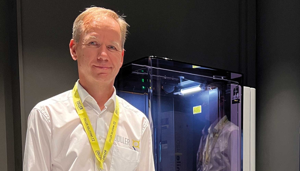 Swen Hamman, en el showroom que la empresa tiene en Barcelona, donde �no hablamos de teor�a, sino de casos reales...