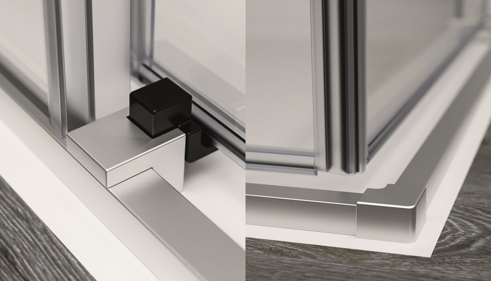 Detalles de la perfiler�a en aluminio cromado