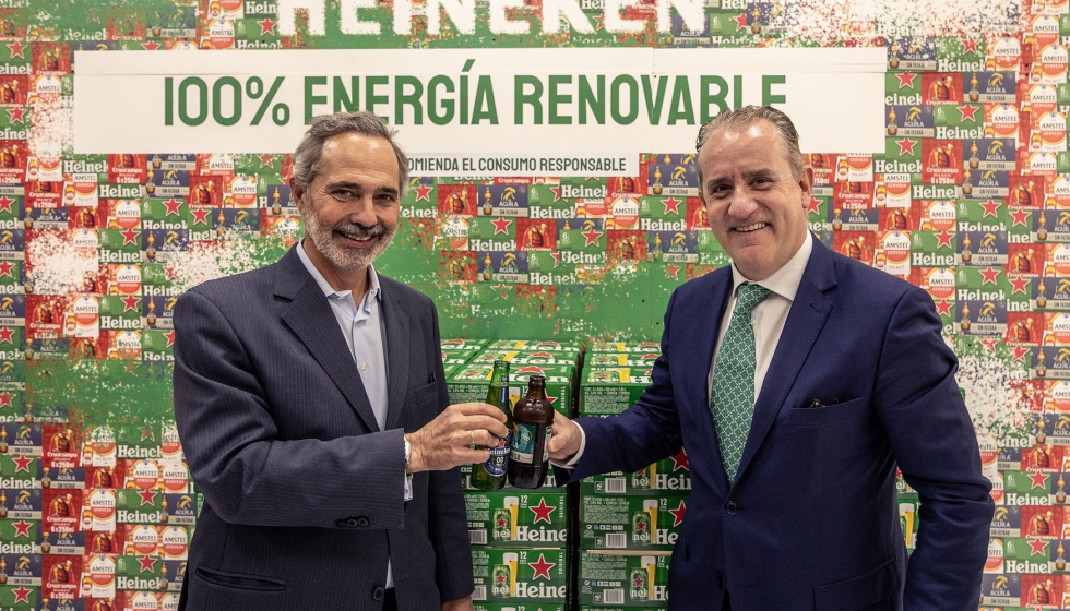 Jorge Ybarra, director comercial de Carrefour Espa�a junto a I�aki Olaz�bal, director de Ventas y Alimentaci�n de Heineken Espa�a...