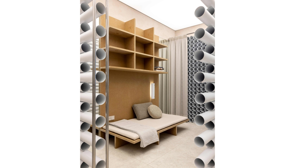 Detalle de la instalaci�n de Zocoo para Geberit. Foto: Amador Toril