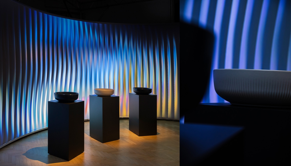 Artis Sense � lavabos redondos y ovalados con estructura en relieve t�ctil, dise�ados por Christian Haas con concepto crom�tico de Gesa Hansen...