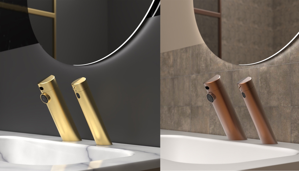 Dos de los acabados de Color Edition en oro satinado y bronce