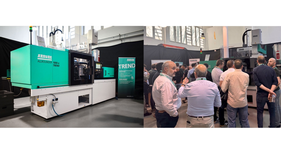 Demostraciones en una Allrounder 1000 e Trend, m�quina el�ctrica orientada a aplicaciones est�ndar de inyecci�n