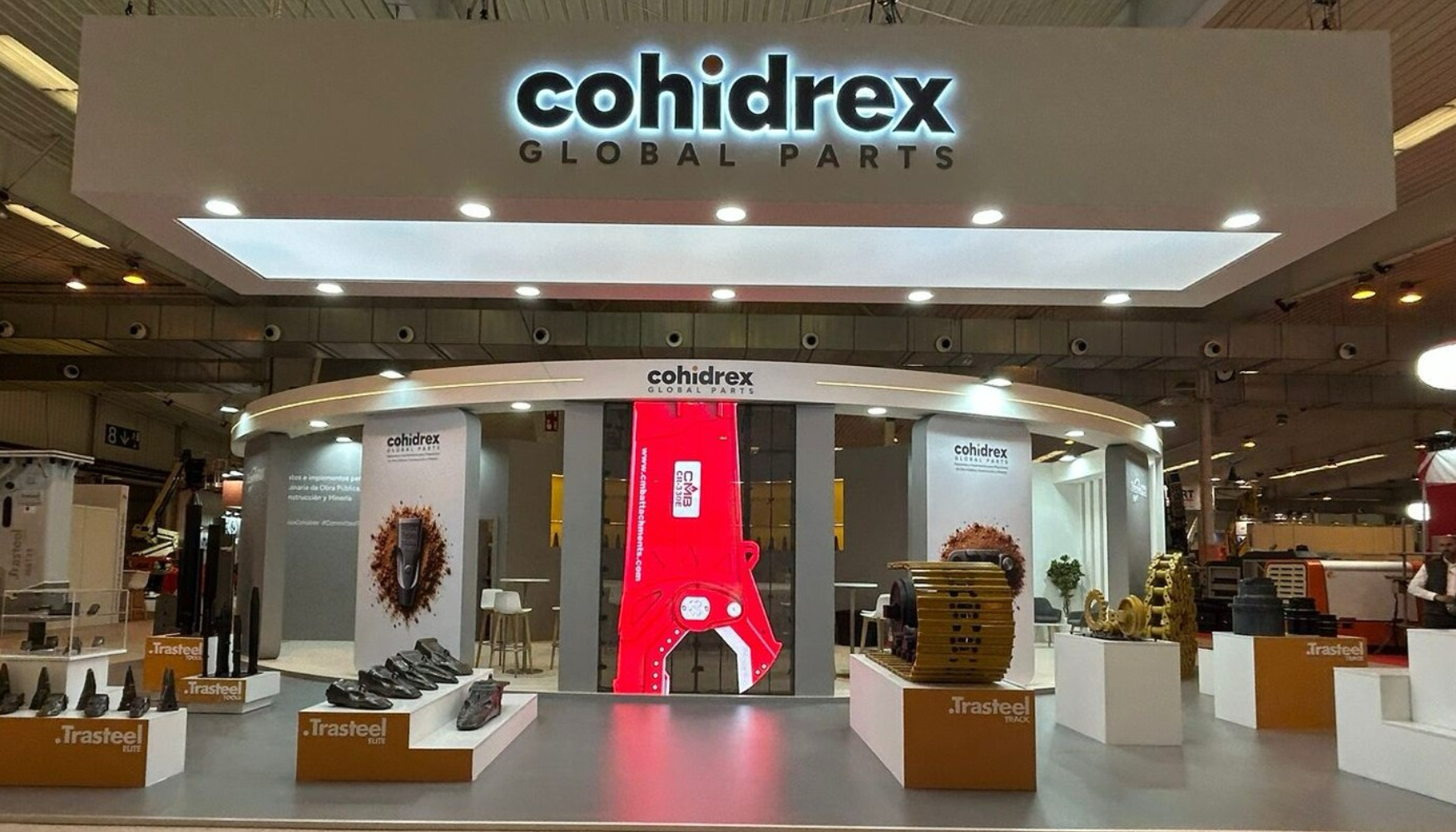 Vista frontal del stand de Cohidrex Global Parts en Smopyc 2026