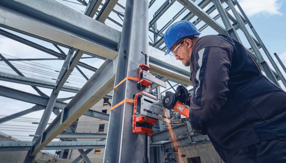 Estabilidad total incluso en trabajos en la obra: el VersaMAG 160 L en uso en exteriores