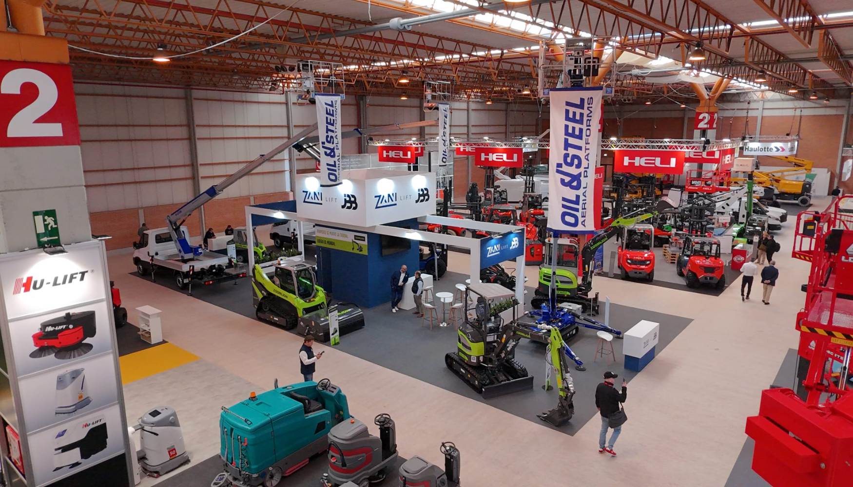 Plano cenital del stand de JBB/Zani Lift en Smopyc 2026