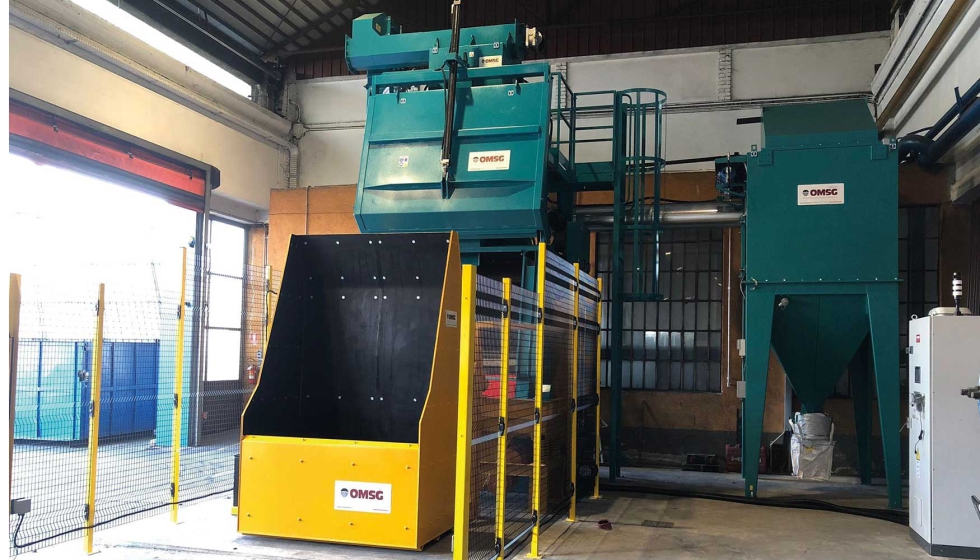 Granalladora de tapiz de acero SG40 H2 con capacidad de carga de 2.500 kg