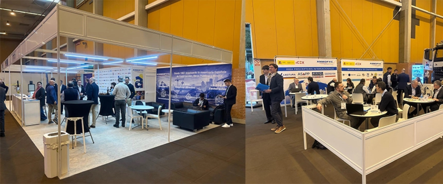 Stand de Anmopyc y �rea de reuniones con prescriptores internacionales