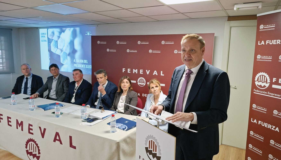 Francisco Alonso durante su intervenci�n ya como presidente electo de Femeval