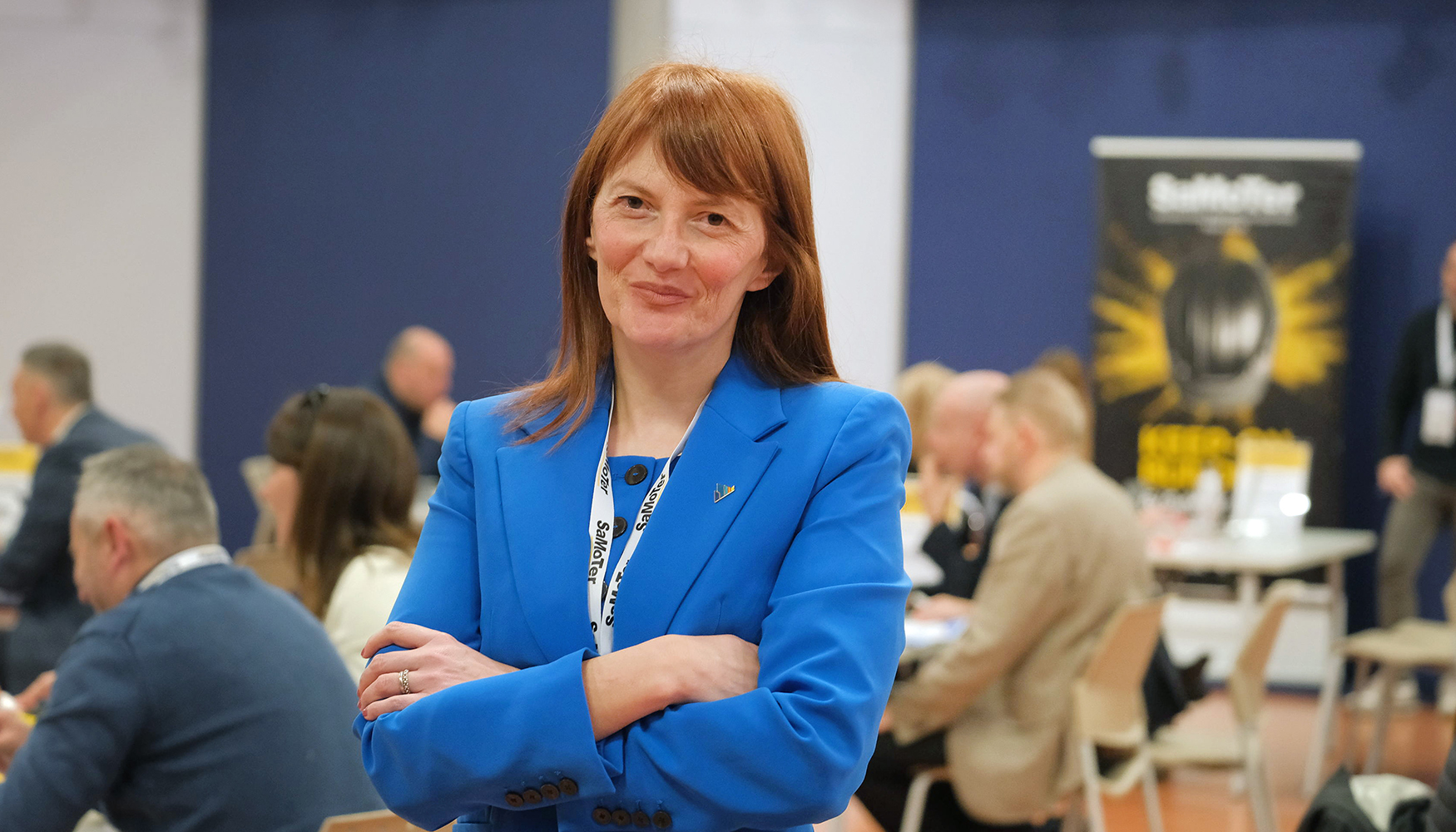 Valeria Santolin, responsable de la exposici�n B2B de Samoter 2026, durante la celebraci�n del evento B2Press el pasado mes de marzo...