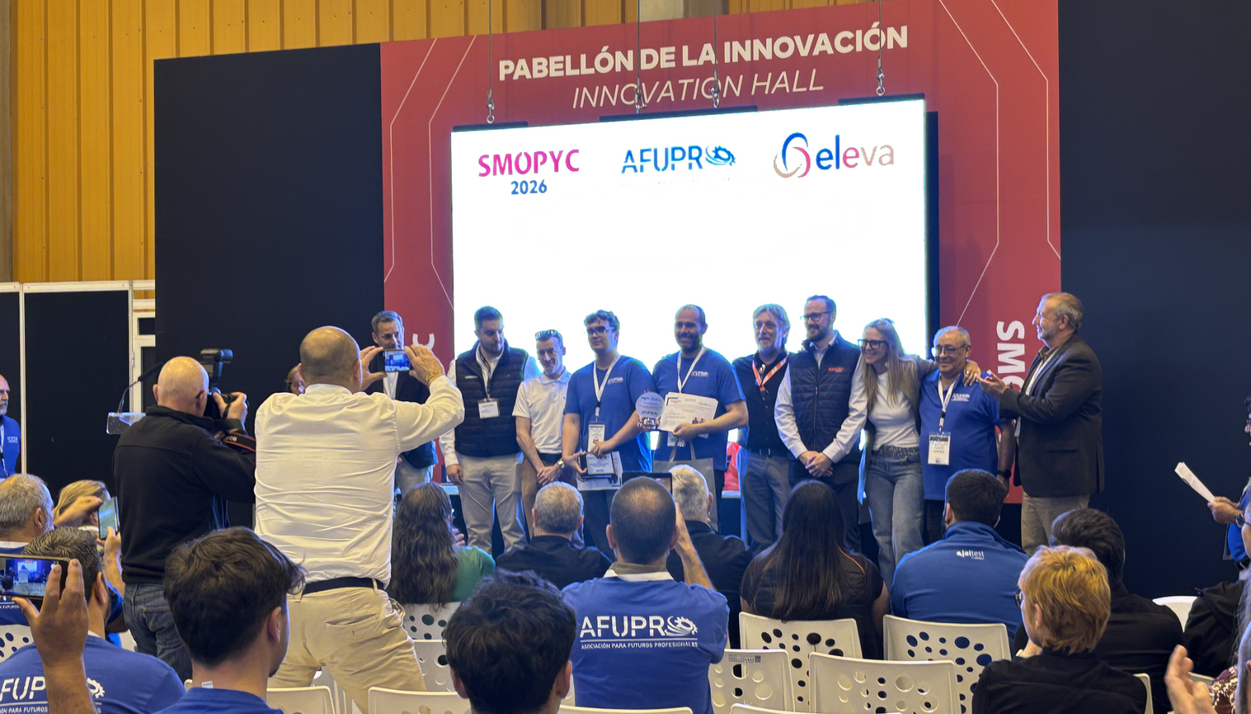 Entrega de premios a los participantes de la II Competici�n de Futuros Profesionales de Afupro, iniciativa en la que ha participado Manitou...