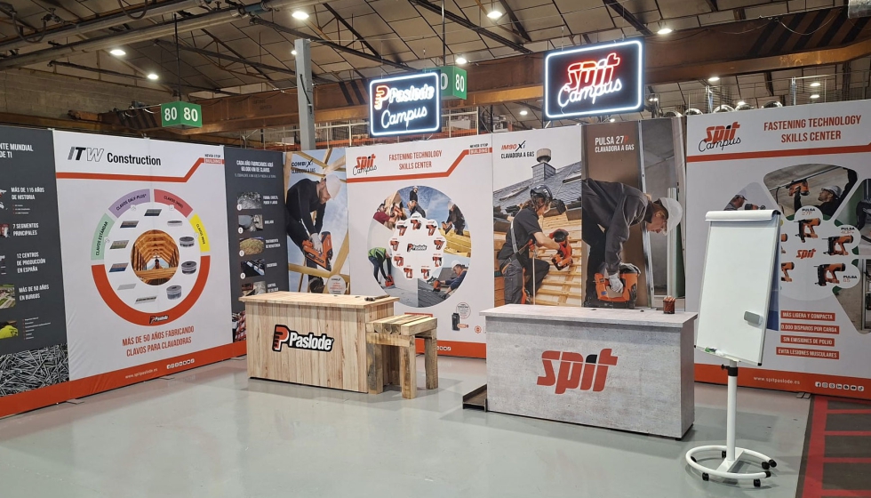 El �rea Paslode Campus / Spit Campus instalada en la f�brica de Burgos donde se realizan demostraciones en vivo