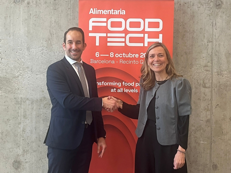Ricardo M�rquez, director de Alimentaria FoodTech, junto a Olga Mart�nez, presidenta de Produlce