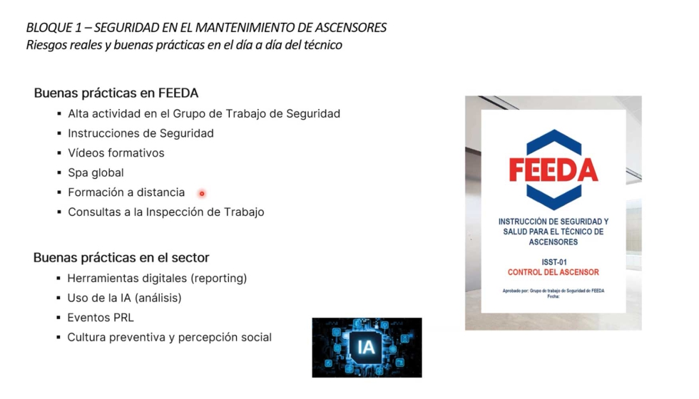 Miguel �ngel Arcos destac� que el trabajo de la Comisi�n de Seguridad de Feeda est� impulsando herramientas pr�cticas como instrucciones de seguridad...