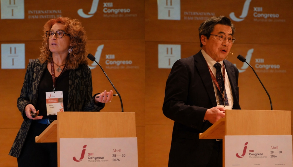Anna Claret (IRTA) y el japon�s Toshihide Nishimura