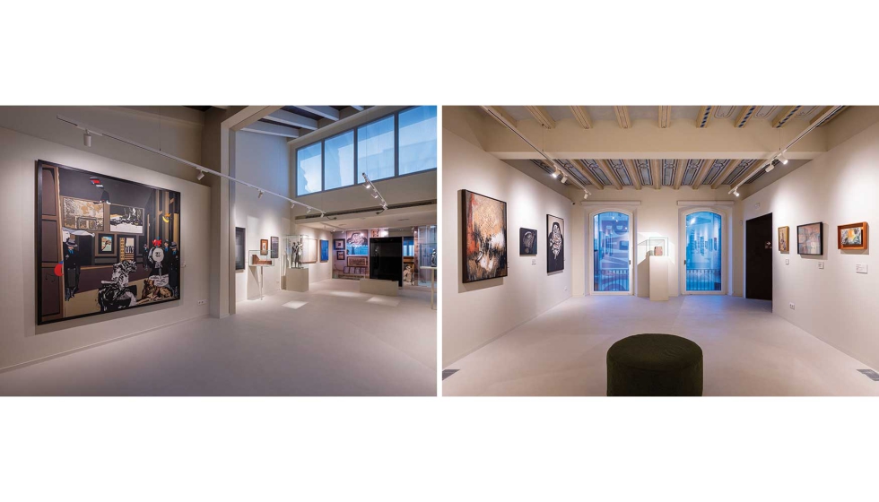 La carpinter�a a medida y la iluminaci�n juegan un papel vital en este centro de arte