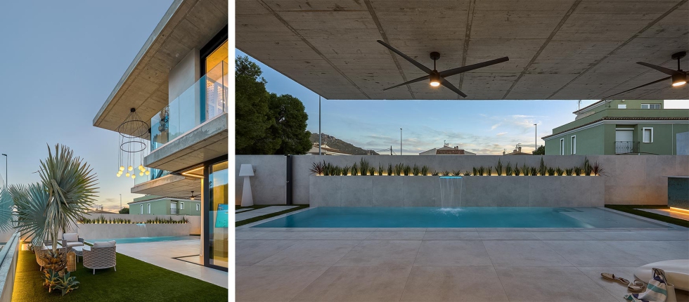 Con 280 metros cuadrados distribuidos en dos plantas, adem�s de jard�n y piscina, la vivienda se concibe como un ejercicio de honestidad material...