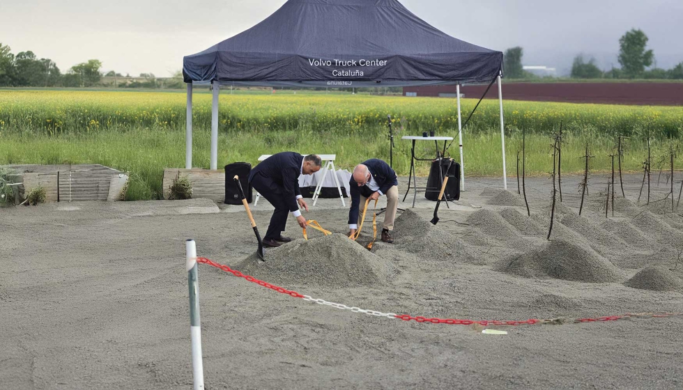 Acto de inicio de obras del nuevo Volvo Truck Center en Bescan� (Girona)