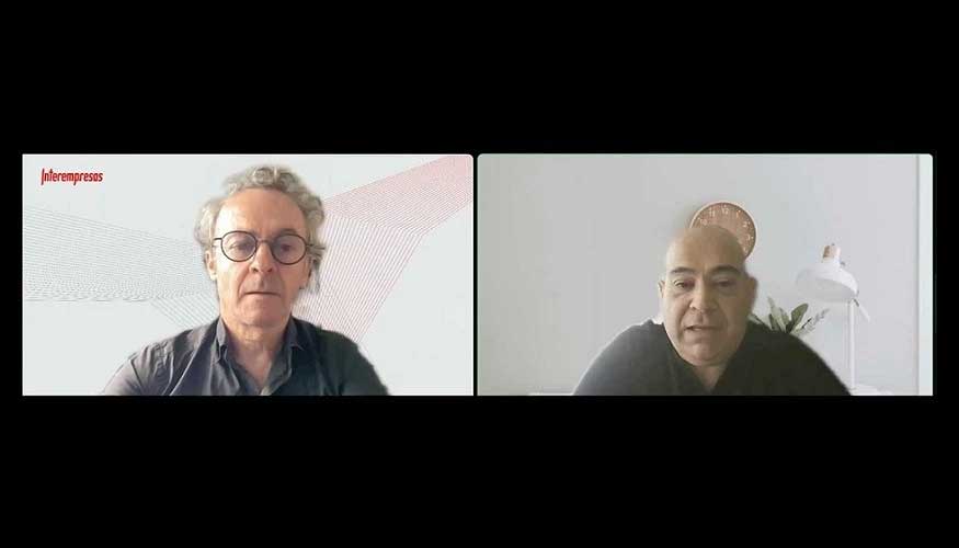Ibon Linacisoro, director del �rea industrial de Interempresas entrevista a Sergio Gim�nez, director de Negocio de Aimplas...