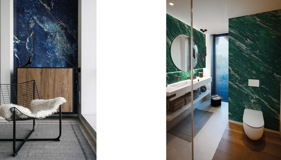 Los modelos Marbre Bleu Brillant y Marbre Vert Brillant ofrecen un acabado de m�rmol profundo con vetas realistas en alta definici�n...